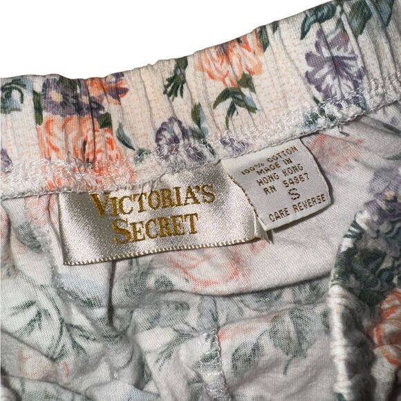 Vintage Gold Tag Victorias Secret 100% Cotton Floral Pajama Set - Size Small - Picture 10 of 10